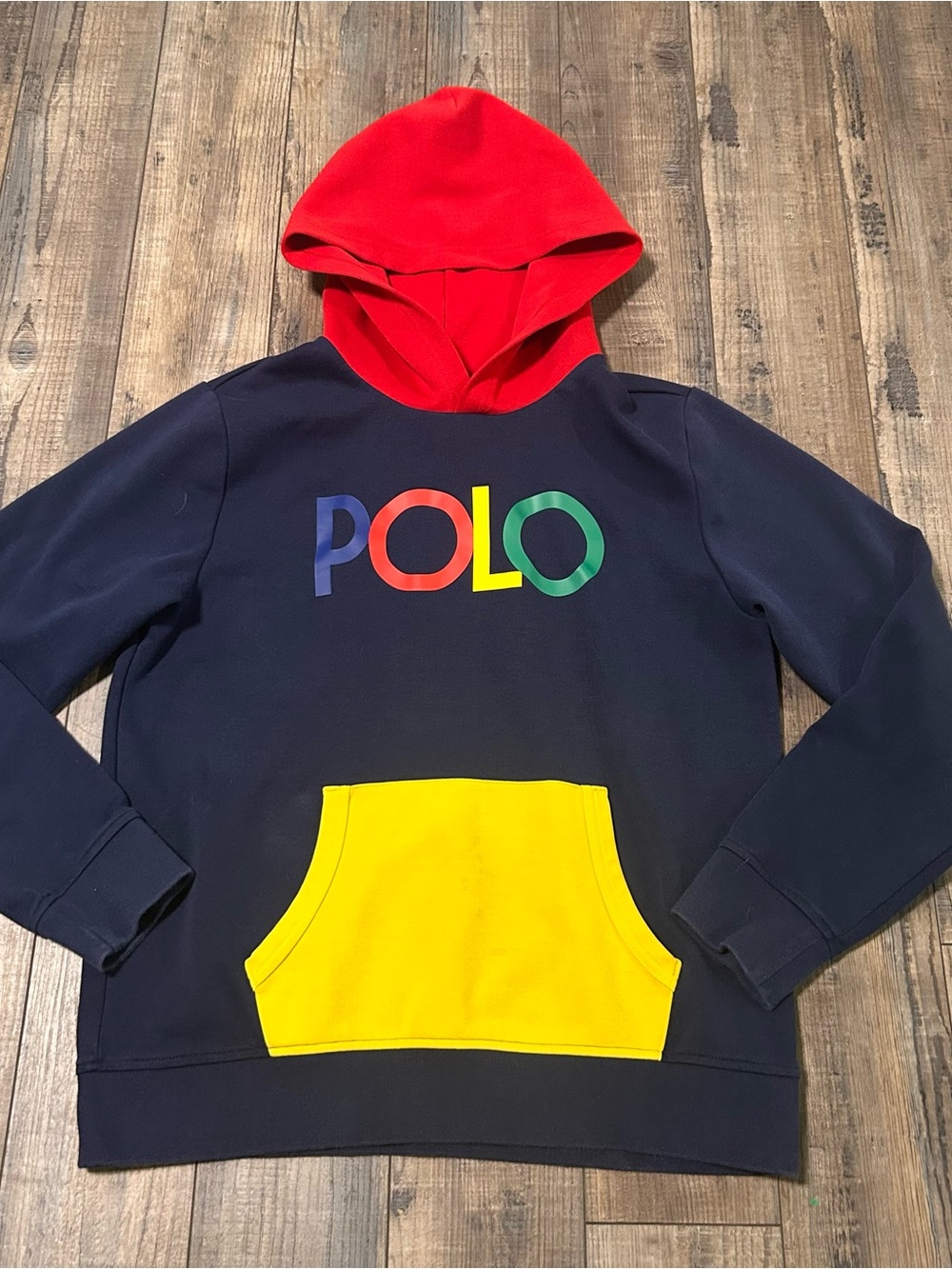 Polo Ralph Lauren Hoodie Sweatshirt Boys Size XL 18-20 Color Block